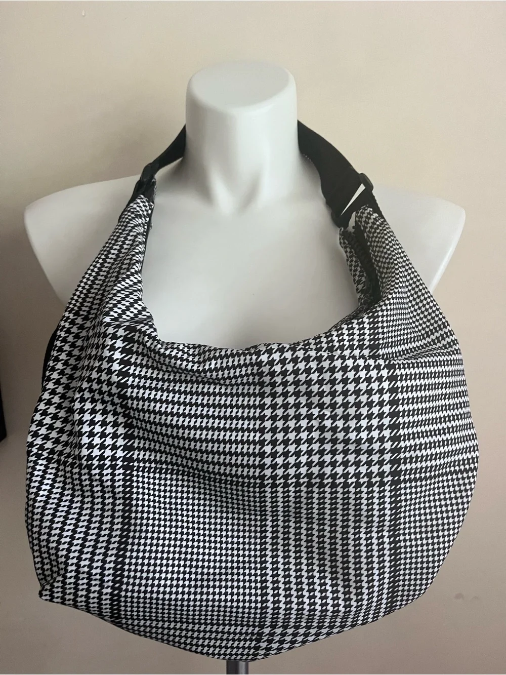 Vintage Y2K Ralph Lauren Houndstooth Hobo Black/White